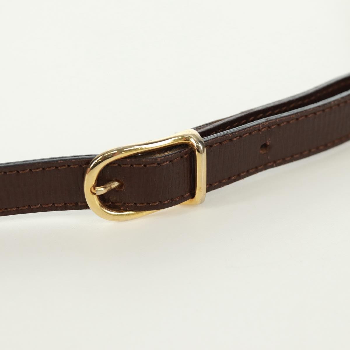 Celine Circle Logo Shoulder Bag Leather, BROWN, LEATHER, Shoulder bag