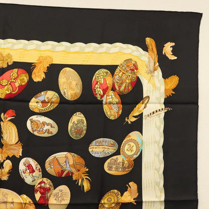 Hermes Carré 90 Silk multicolor, BLACK, SILK, Scarve & shawl