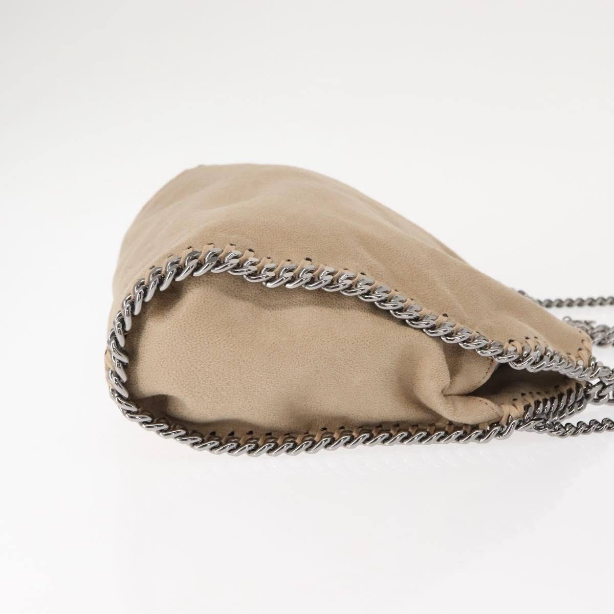 Stella McCartney Falabella Fold Over Bag Shaggy Deer, BEIGE, POLYESTER, Crossbody bag