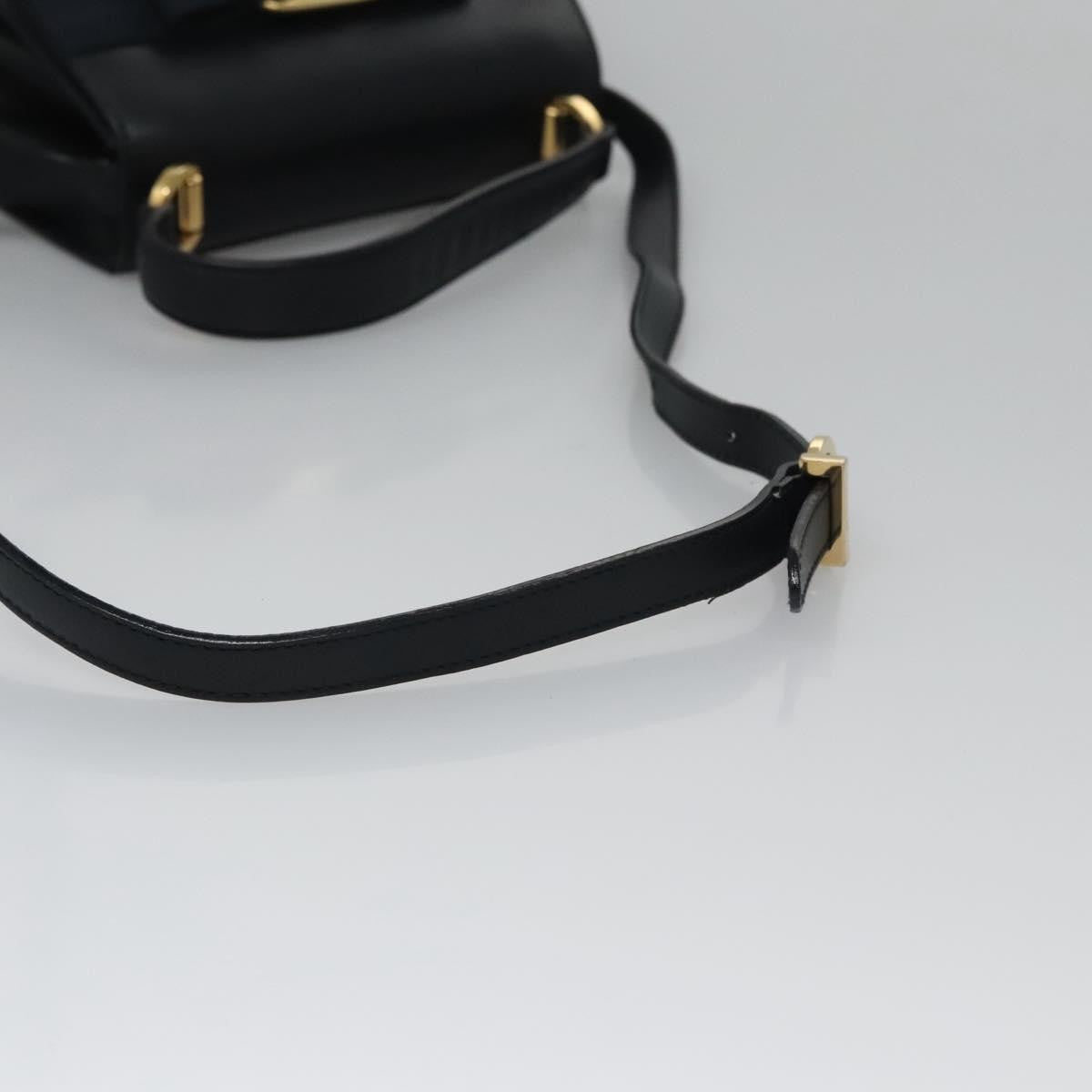 Salvatore Ferragamo Vintage Vara Bow Top Handle Bag Leather, NAVY, LEATHER, Handbag