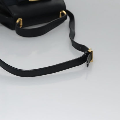 Salvatore Ferragamo Vintage Vara Bow Top Handle Bag Leather, NAVY, LEATHER, Handbag