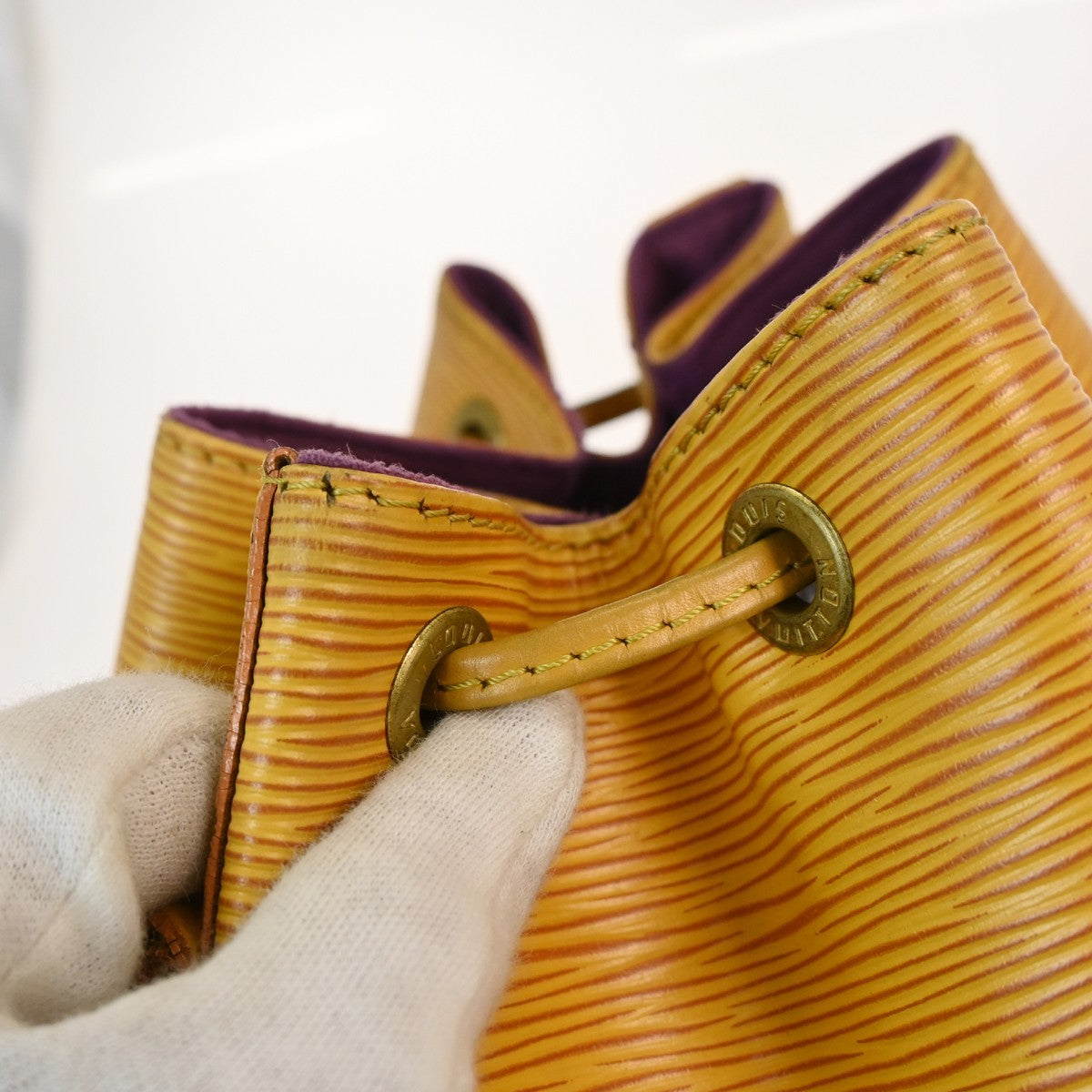 Louis Vuitton Petit Noe Handbag Epi Leather, Yellow, Leather, Shoulder Bag