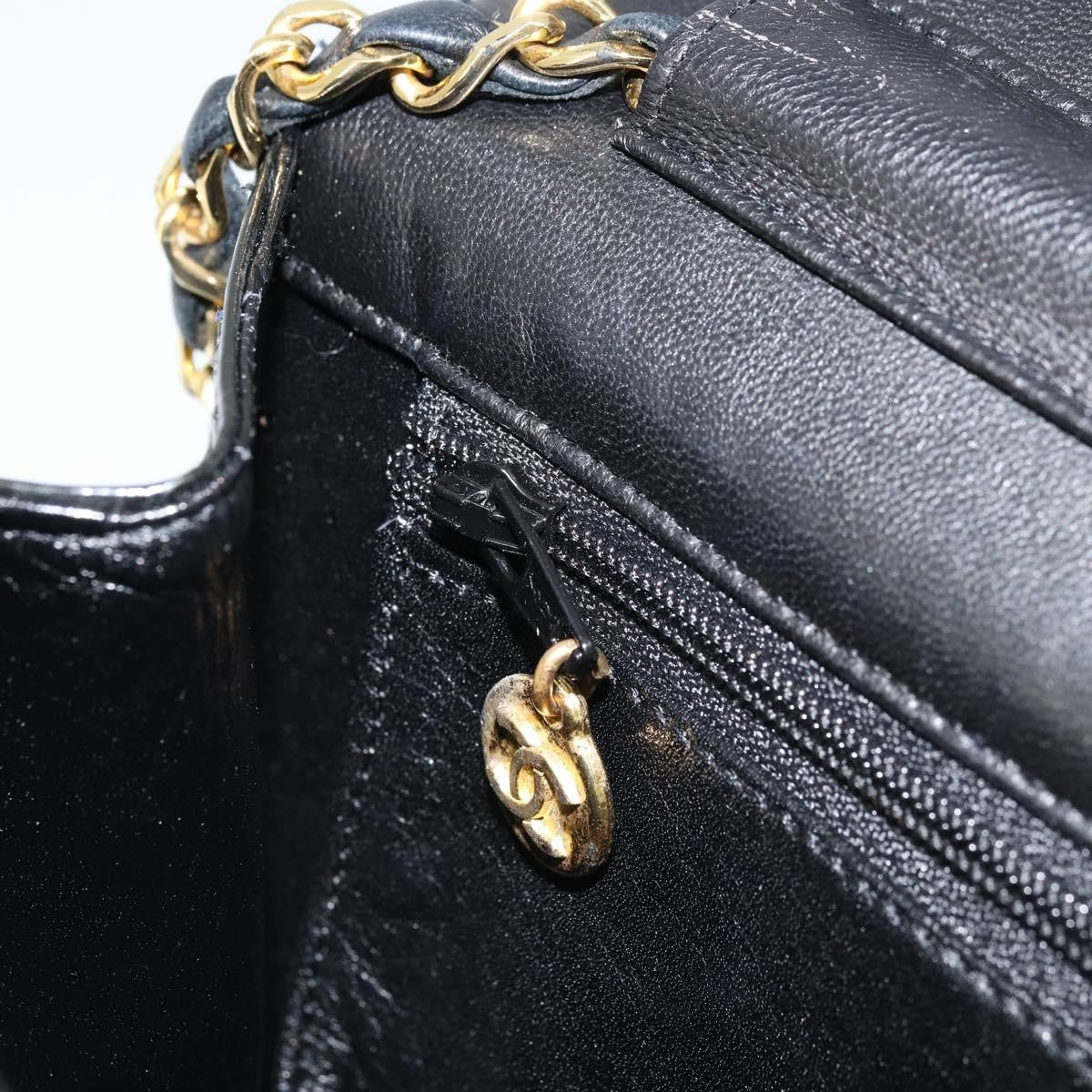 Chanel Wallet on Chain Quilted Patent, Black, Patent Leather, Shoulder Bag