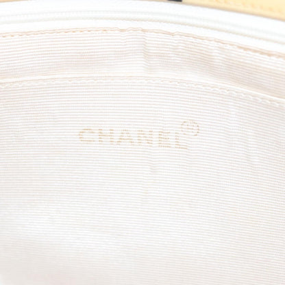 Chanel Vintage CC Chain Tote Printed patent leather, BEIGE, PATENT_LEATHER, Tote bag