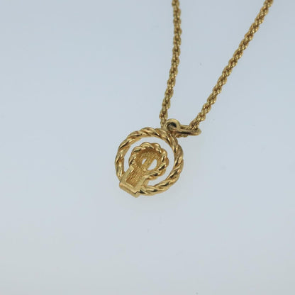 Christian Dior CD Pendant Necklace Metal, GOLD, METAL, Necklace