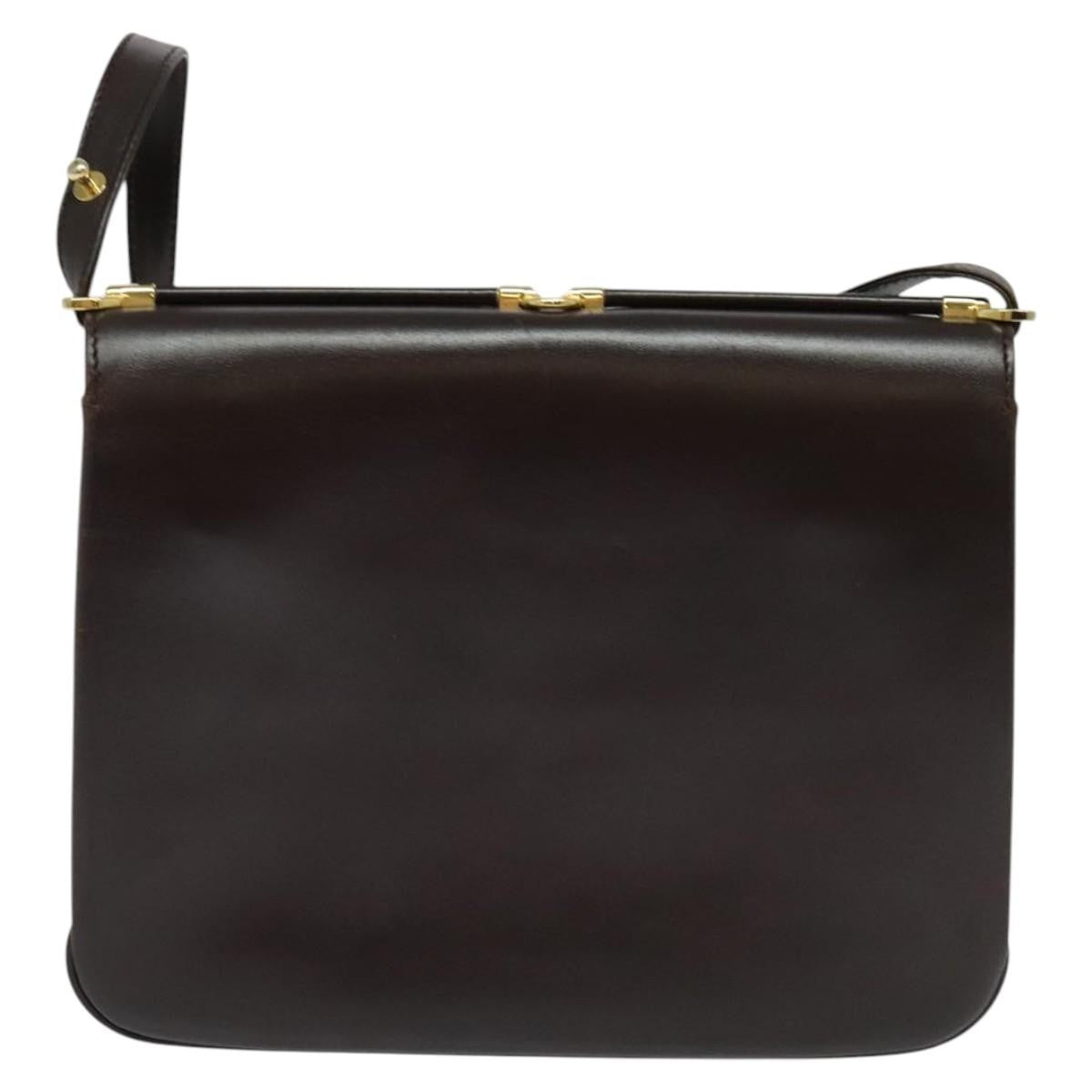 Bally Vintage Shoulder Bag Leather, BROWN, LEATHER, Shoulder bag