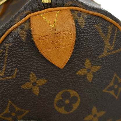 Louis Vuitton Speedy Handbag Monogram Canvas, Brown, Canvas, Handbag