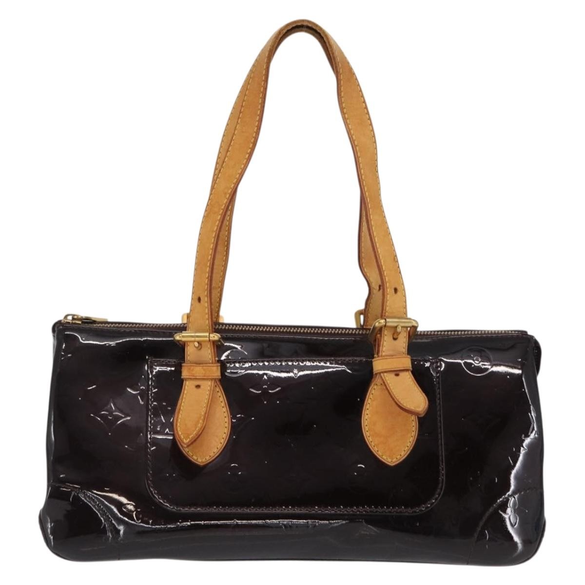Louis Vuitton Rosewood Avenue Handbag Monogram Vernis, BURGUNDY, PATENT_LEATHER, Handbag