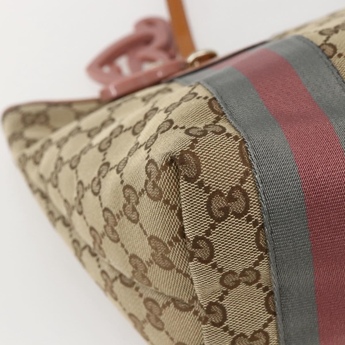 Gucci Jolie Web Tote GG Canvas, BEIGE, CANVAS, Tote bag