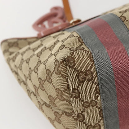 Gucci Jolie Web Tote GG Canvas, BEIGE, CANVAS, Tote bag
