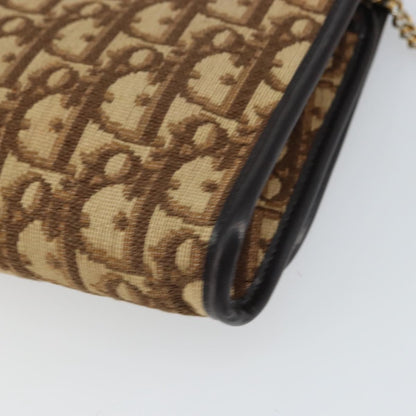 Christian Dior Vintage Trotteur Chain shoulder bag Canvas, BEIGE, CANVAS, Shoulder bag