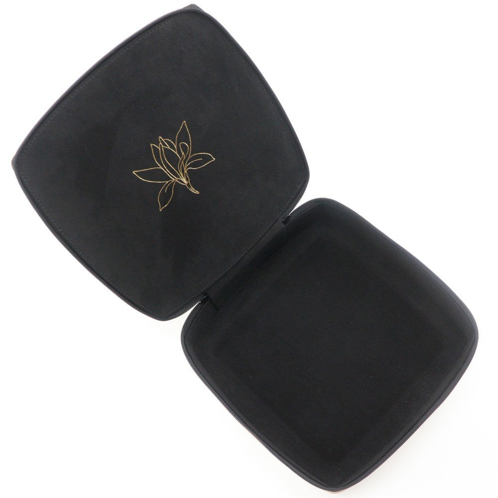 Chanel Sabri Mage Pouch Leather, GOLD, LEATHER, Clutche & pouche