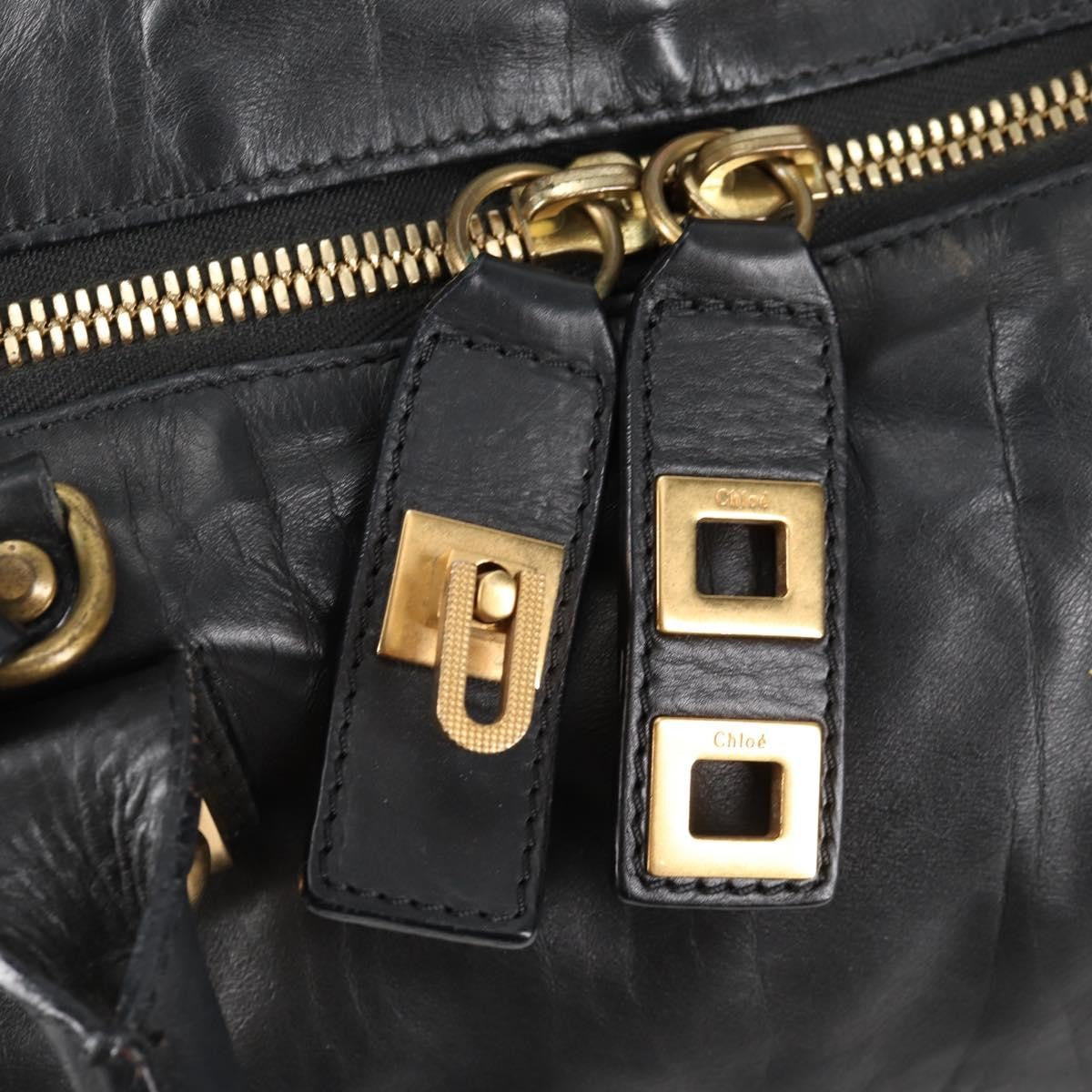 Chloe Vintage Tote bag Leather, BLACK, LEATHER, Tote bag
