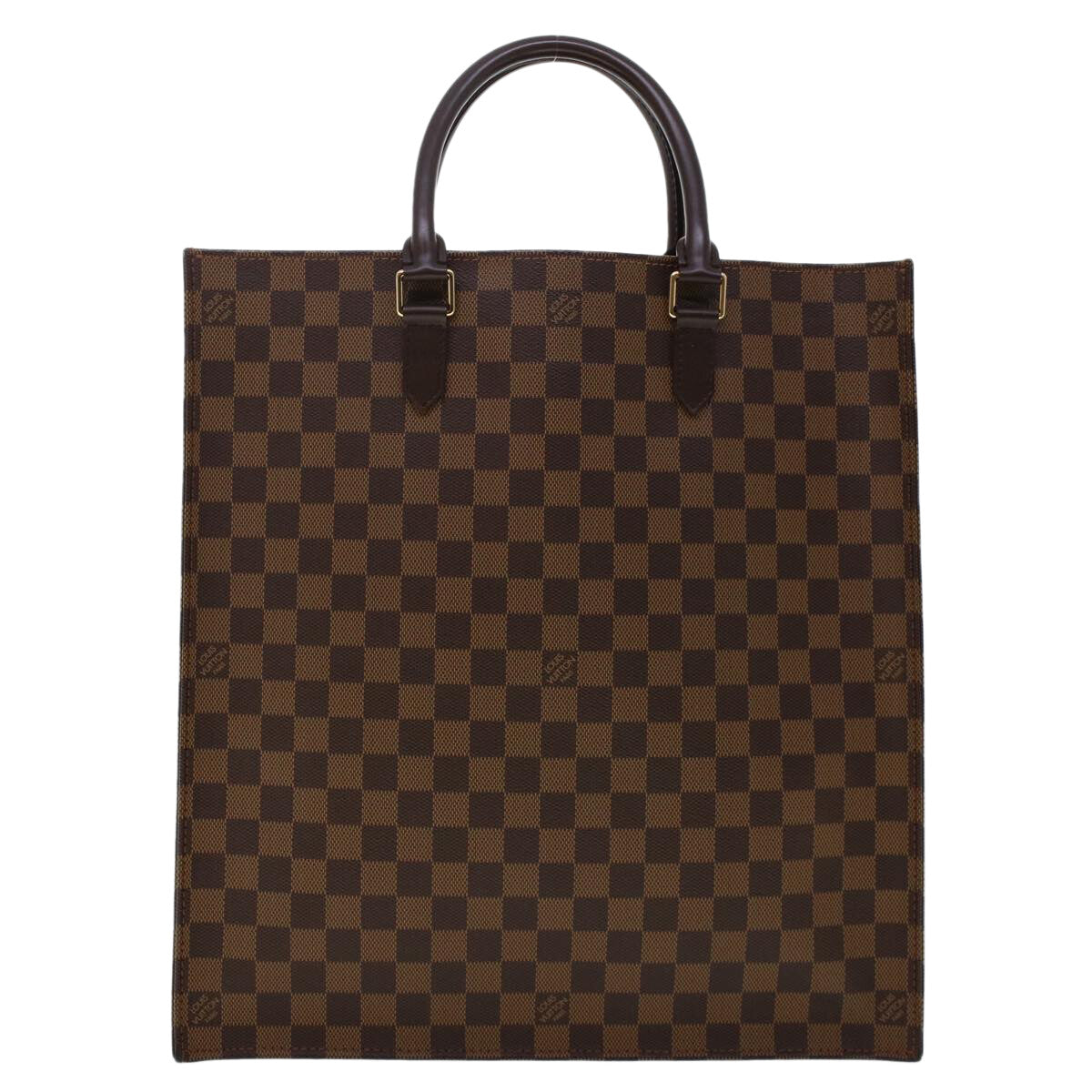 Louis Vuitton Sac Plat Bag Damier, BROWN, CANVAS, Handbag