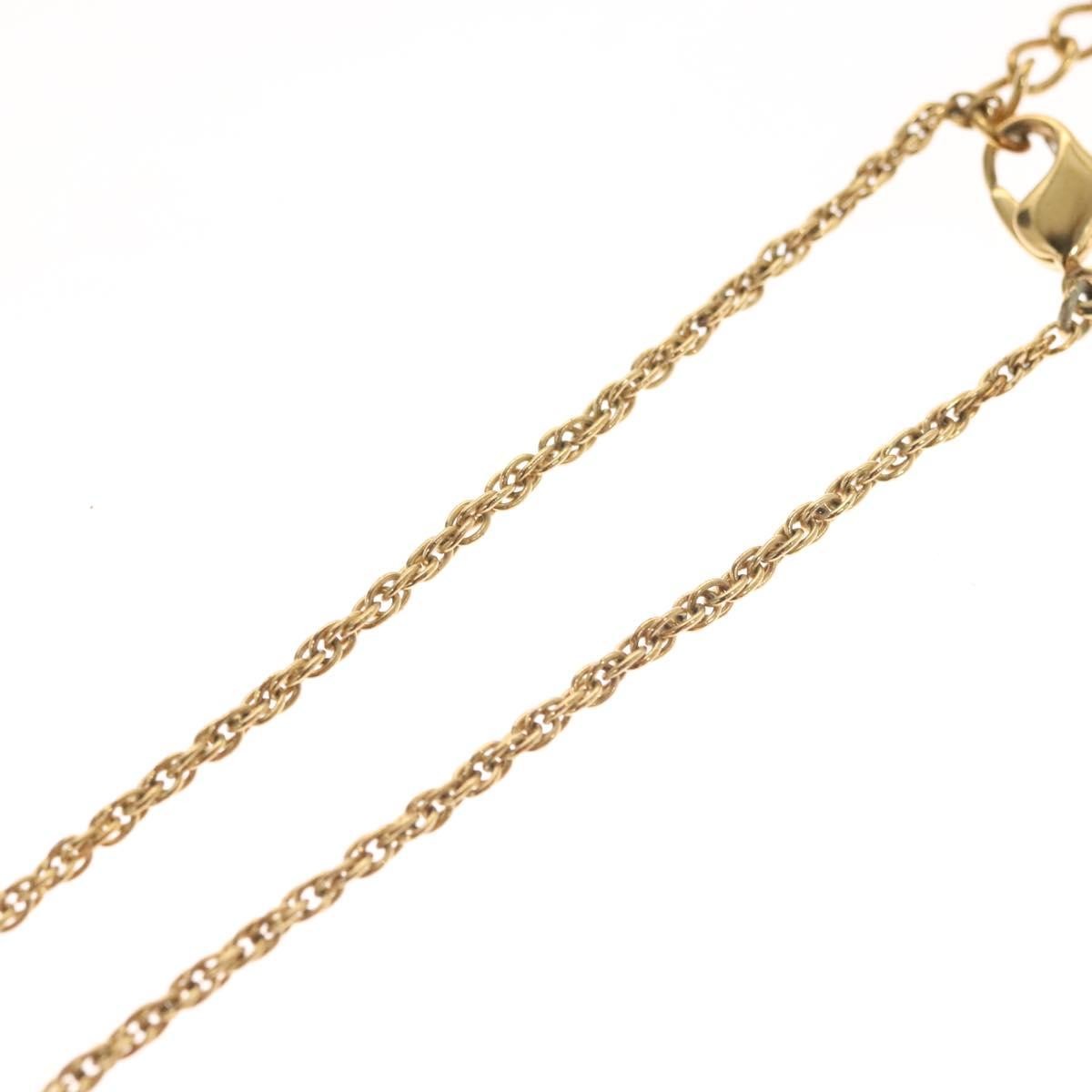 Christian Dior CD Round Pendant Necklace Metal, GOLD, METAL, Necklace