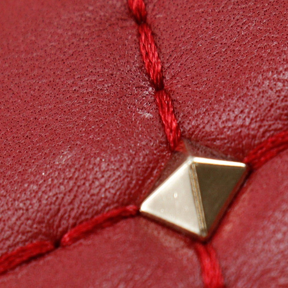 Valentino Garavani Rockstud Shoulder Bag Leather, RED, LEATHER, Shoulder bag