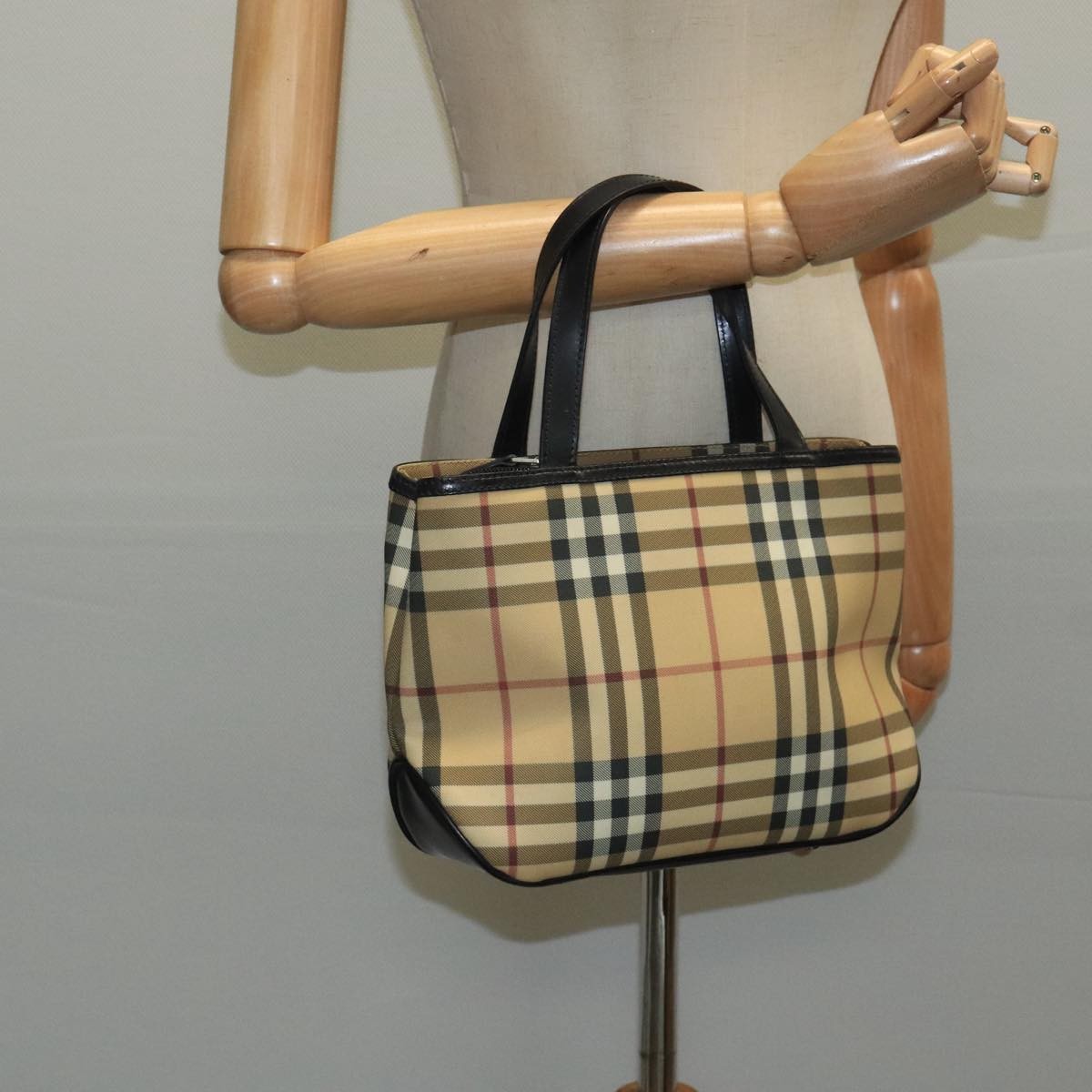 Burberry Nova Check Tote canvas check pattern, BEIGE, CANVAS, Tote bag