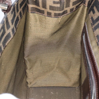 Fendi Zucca Tote bag FF motif, BLACK, CANVAS, Tote bag