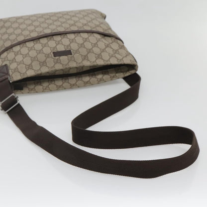 Gucci Zip Top Messenger Bag GG Coated Canvas, BEIGE, CANVAS, Shoulder bag