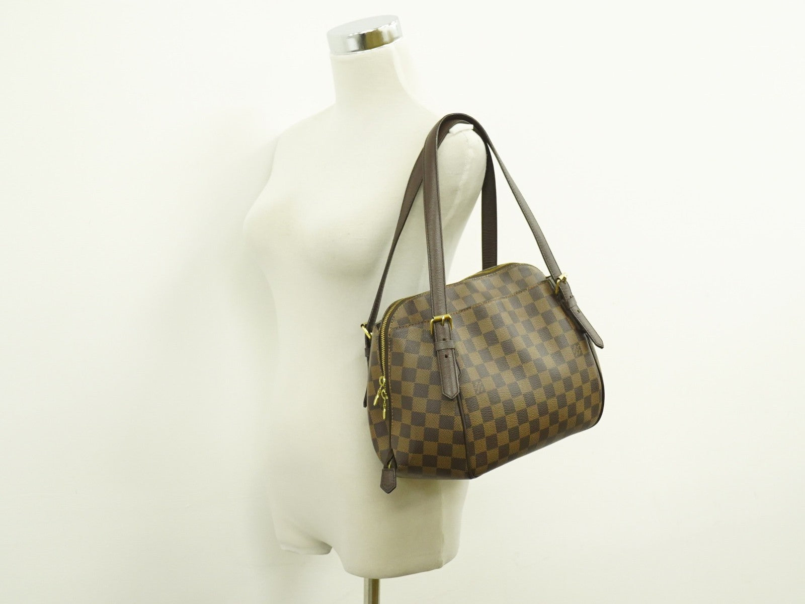 Louis Vuitton Belem Handbag Damier, BROWN, CANVAS, Handbag