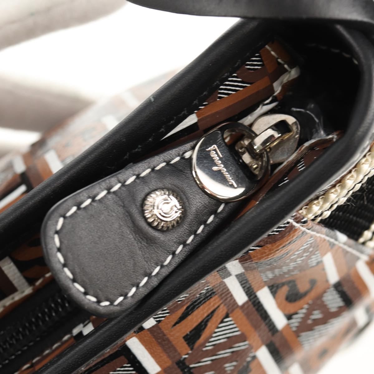 Salvatore Ferragamo Gancini handbag Leather, Multicolour, Leather, Handbag
