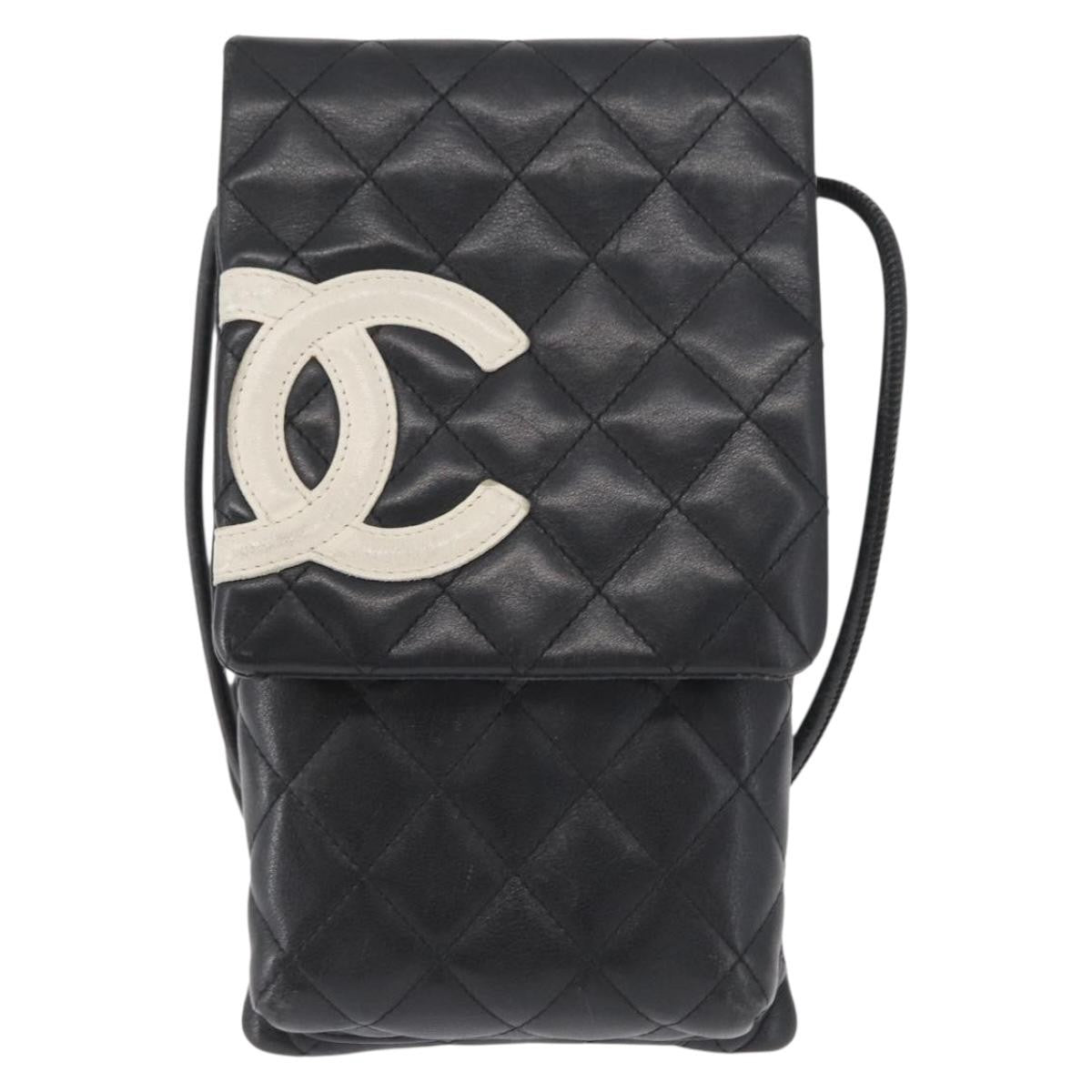 Chanel Cambon Flap Crossbody Bag Quilted Lambskin, SILVER, LEATHER, Shoulder bag