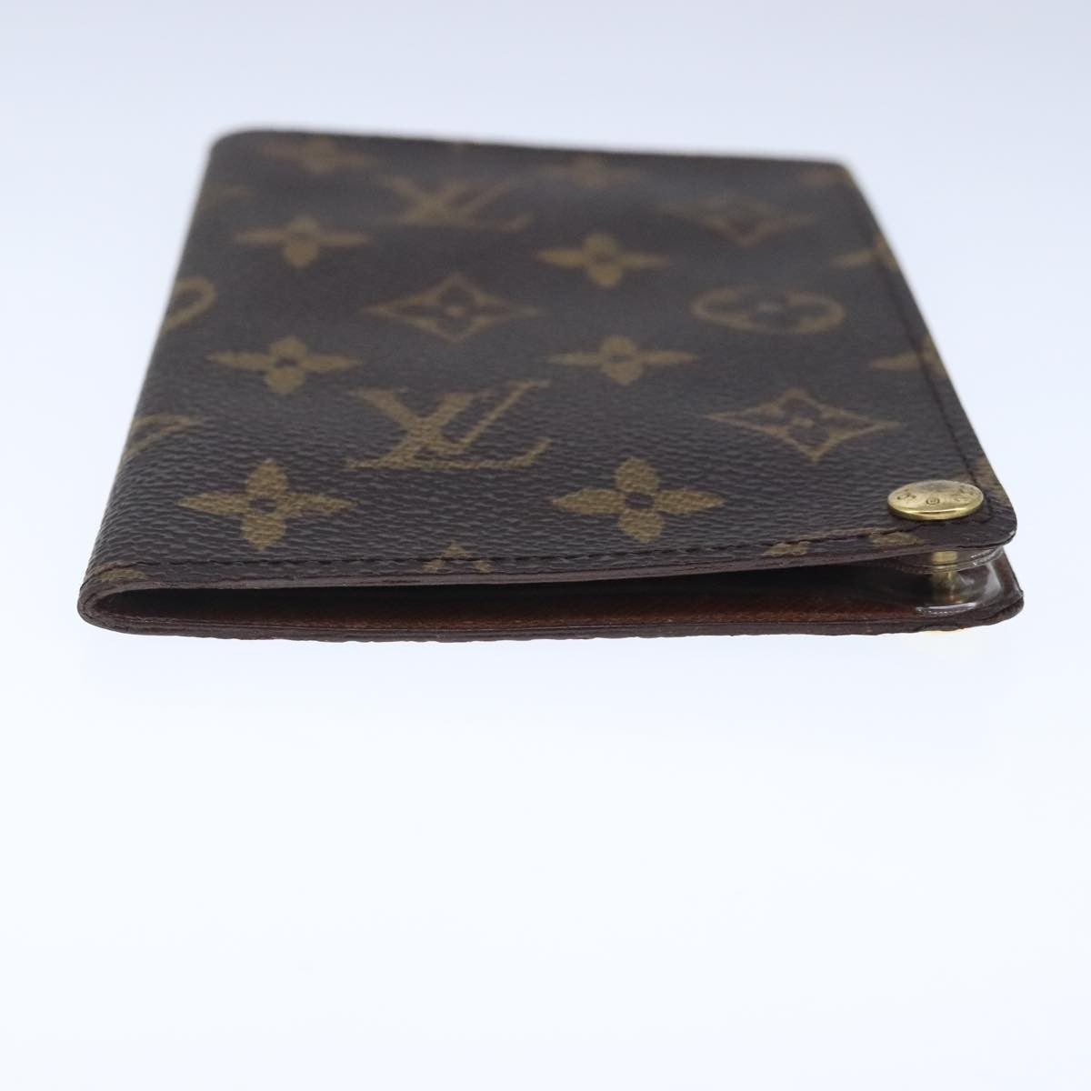 Louis Vuitton Porte Cartes Pression Card Case Monogram Canvas, BROWN, CANVAS, Card Holders