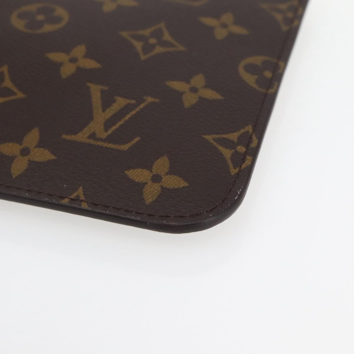 Louis Vuitton Neverfull Pochette Monogram Canvas, BROWN, CANVAS, Tote bag