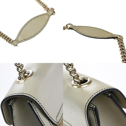 Gucci Emily Chain Flap Shoulder Bag GG Canvas and Leather, BROWN, CANVAS, Shoulder bag