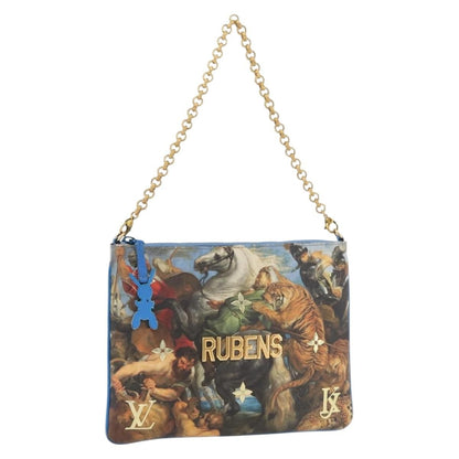 Louis Vuitton Pochette Clutch Limited Edition Jeff Koons Monet Print Canvas, Multicolour, Canvas, Clutch