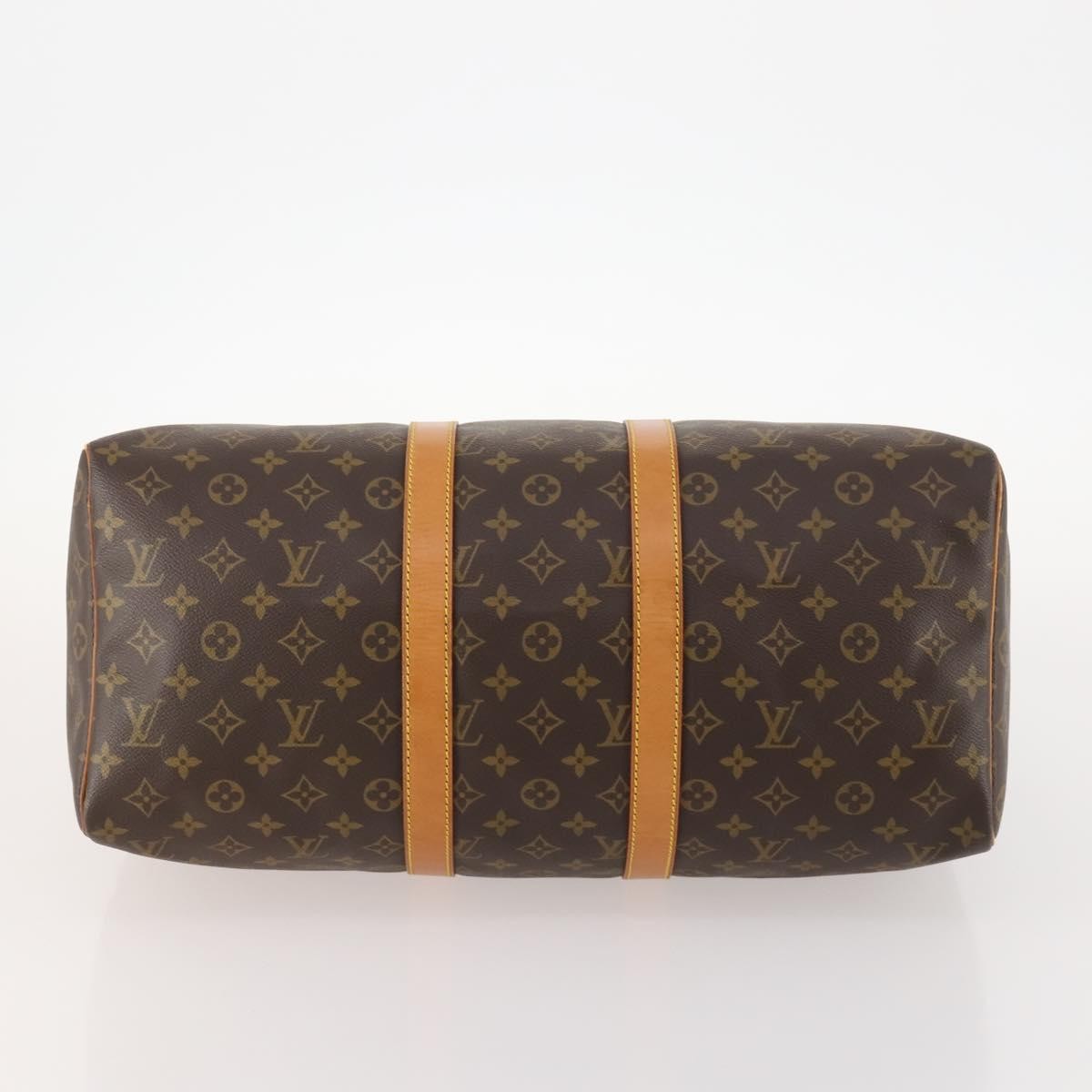 Louis Vuitton Keepall Bag Monogram Canvas, BROWN, CANVAS, Travel bag
