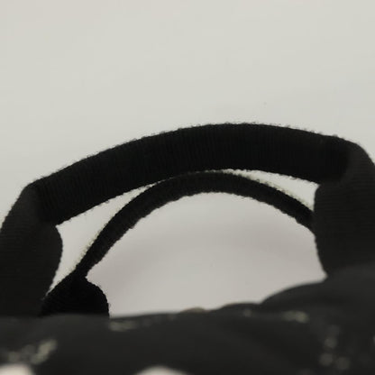 Chanel Travel Line Boston Bag Printed Nylon, BLACK, NYLON, Travel bag