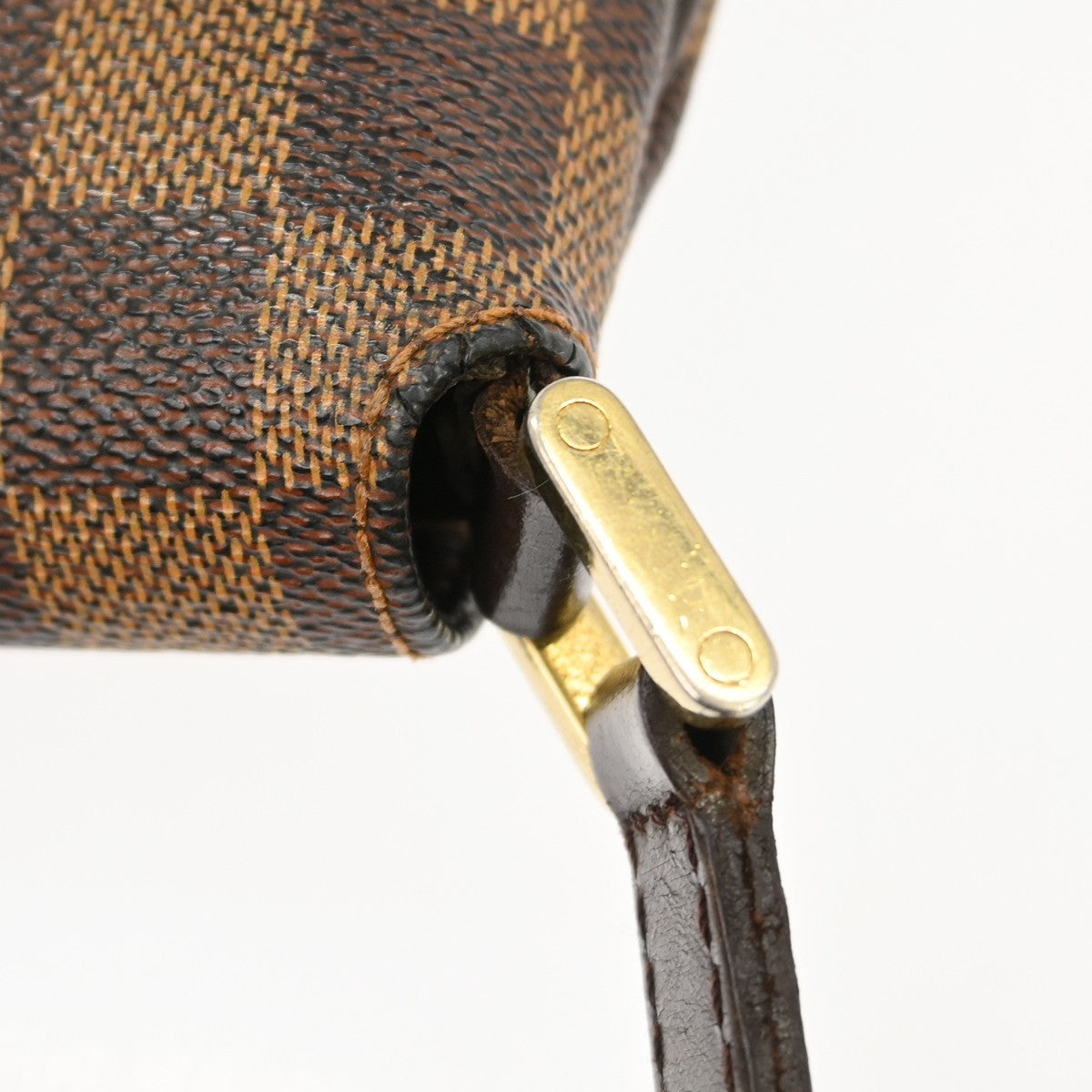 Louis Vuitton Musette Tango Handbag Damier, Brown, Canvas, Shoulder Bag