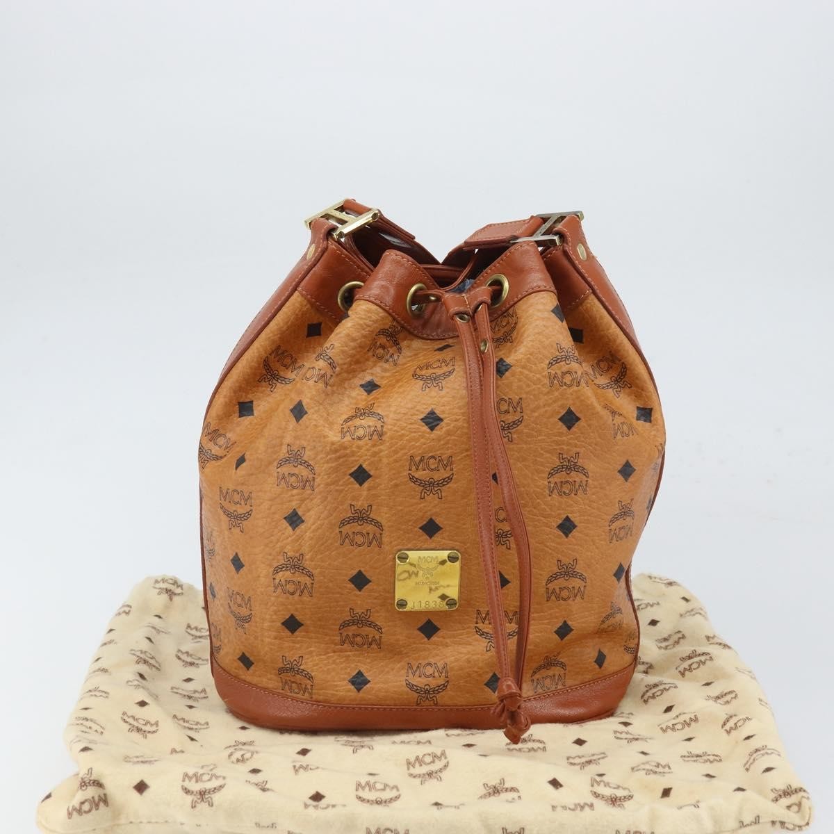 MCM Visetos Shoulder bag PVC, Brown, PVC, Shoulder Bag