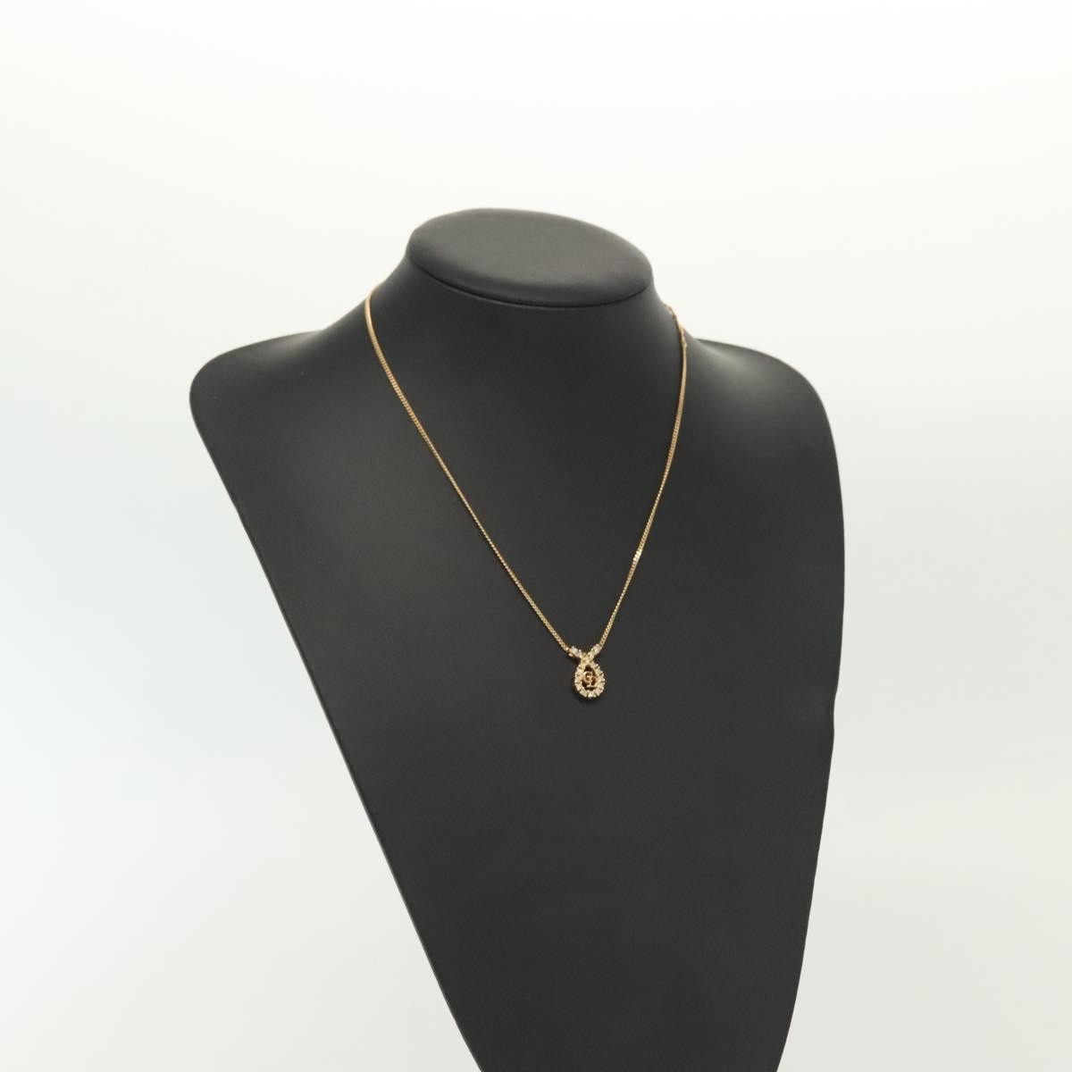 Christian Dior CD Pendant Necklace Gold-plated, GOLD, METAL, Necklace