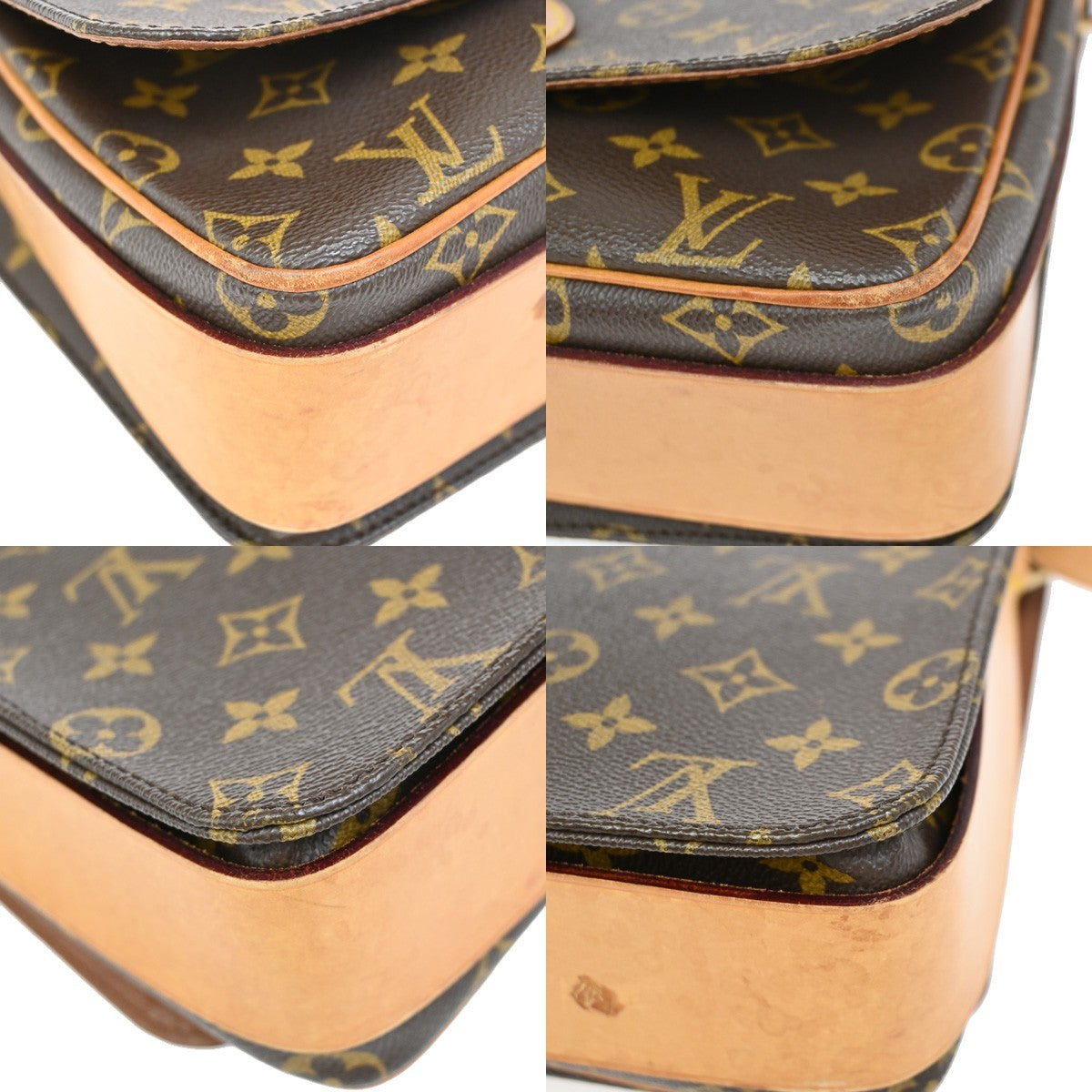 Louis Vuitton Cartouchiere Handbag Monogram Canvas, BROWN, LEATHER, Shoulder bag