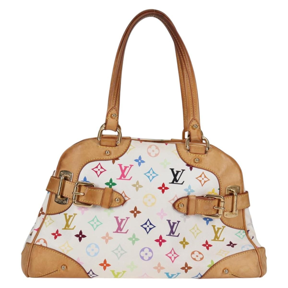 Louis Vuitton Claudia Handbag Monogram Multicolor, WHITE, CANVAS, Handbag