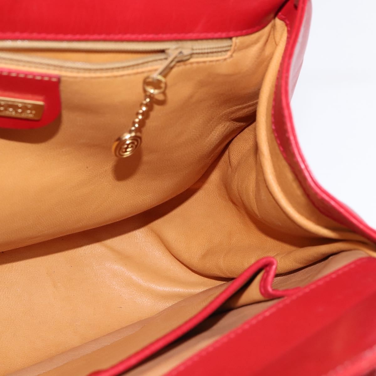 Gucci Vintage Bamboo Shoulder Bag Leather, RED, LEATHER, Shoulder bag
