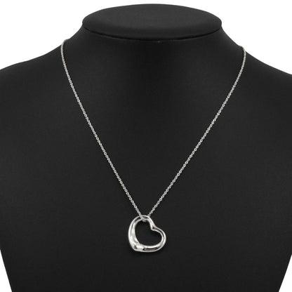 Tiffany & Co. Elsa Peretti Open Heart Pendant Necklace Sterling Silver, SILVER, SILVER, Necklace