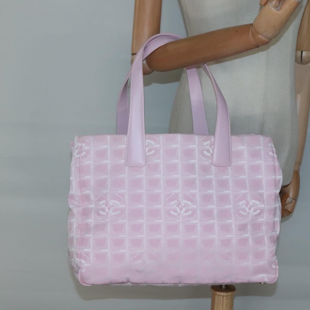 Chanel Travel Line Tote Nylon, PINK, NYLON, Tote bag