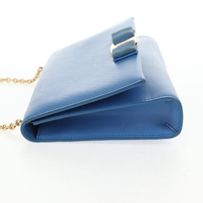 Salvatore Ferragamo Ginny Crossbody Bag Leather, BLUE, LEATHER, Shoulder bag
