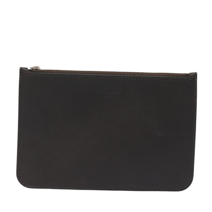 Louis Vuitton Neverfull Pochette Leather, BROWN, LEATHER, Clutche & pouche