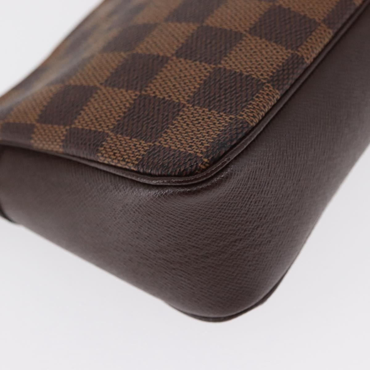 Louis Vuitton Trousse Make Up Bag Damier, BROWN, CANVAS, Clutche & pouche