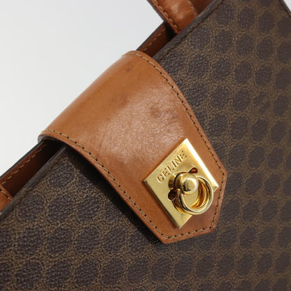 Celine Vintage Macadam Handbag Canvas, Brown, Canvas, Handbag