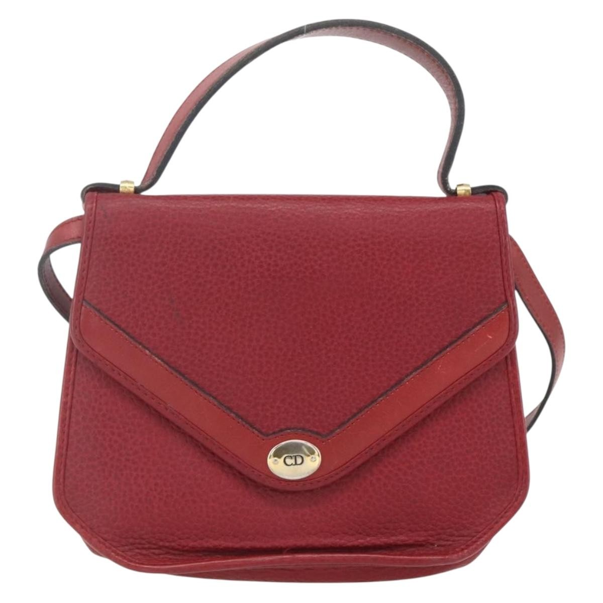 Christian Dior Vintage Handbag Leather, RED, LEATHER, Handbag