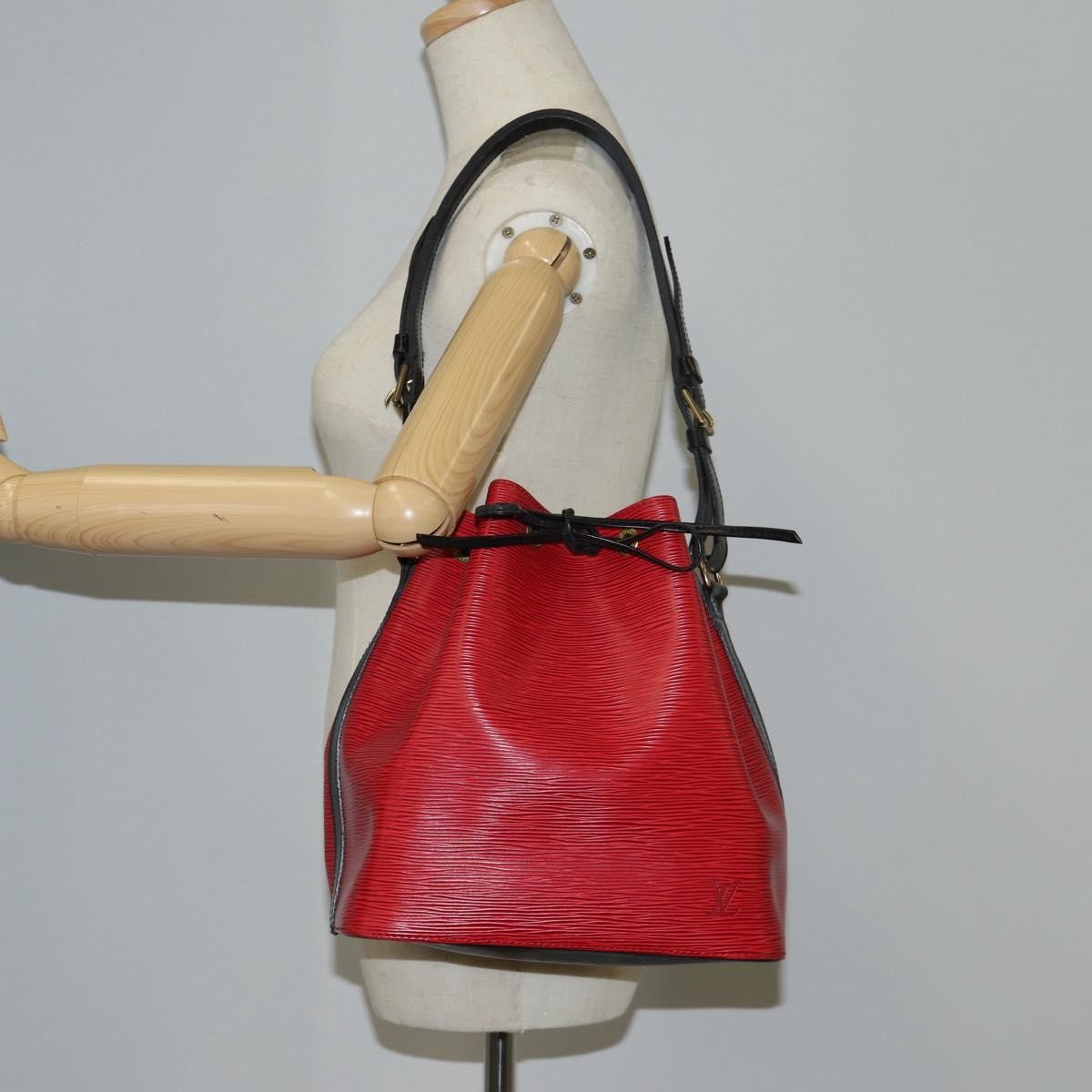 Louis Vuitton Bicolor Petit Noe Handbag Epi Leather, RED, LEATHER, Shoulder bag