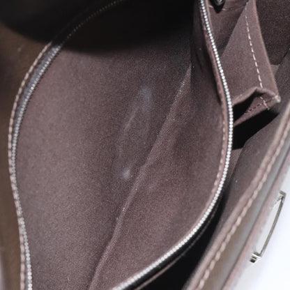 Louis Vuitton Belaia Clutch Taiga Leather, BROWN, LEATHER, Clutche & pouche