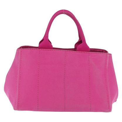 Prada Canapa Open Tote Canvas, PINK, CANVAS, Tote bag