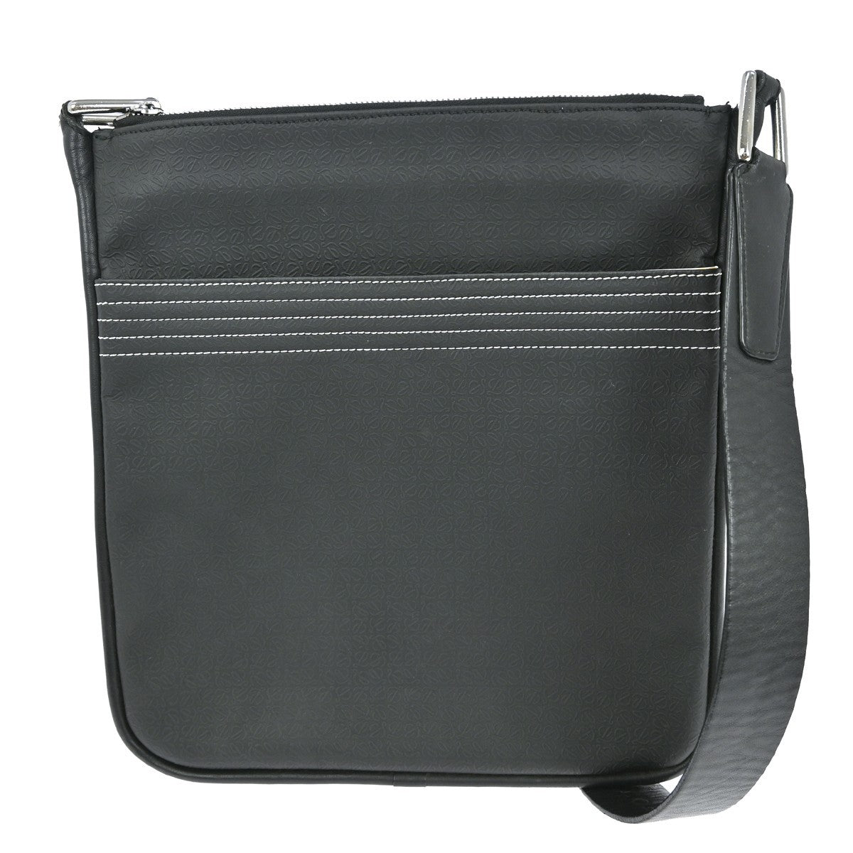 Loewe Vintage Shoulder Bag Canvas, BLACK, PVC, Shoulder bag