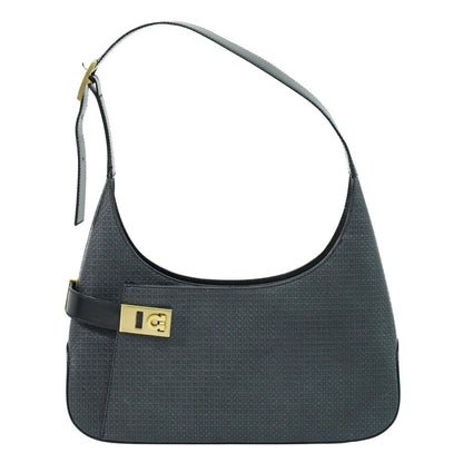 Salvatore Ferragamo Vintage Shoulder Bag Leather, GRAY, LEATHER, Shoulder bag